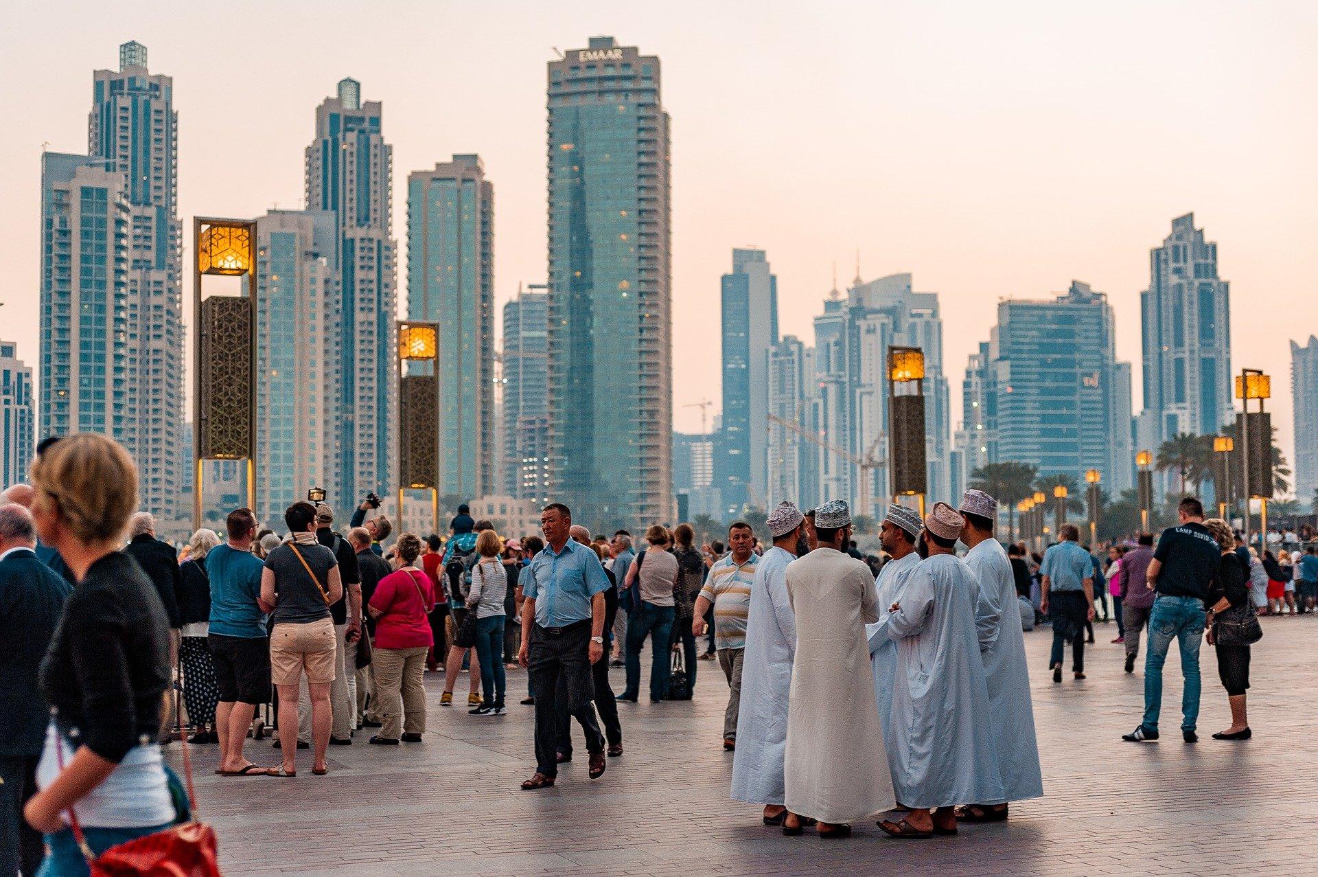 Tourists and locals enjoying the outskirts of Dubai