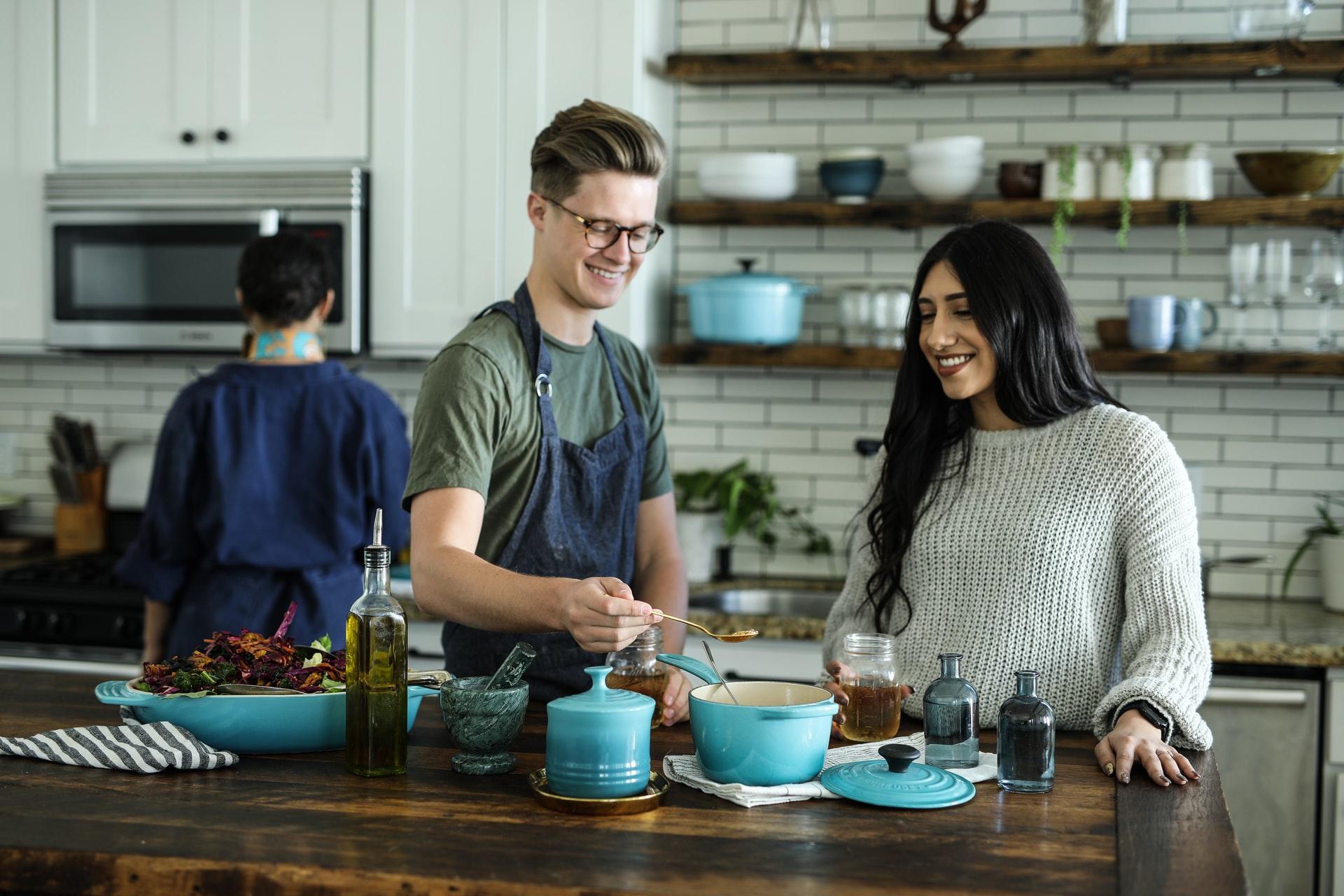 Cooking while using eco-friendly cooking utensils
