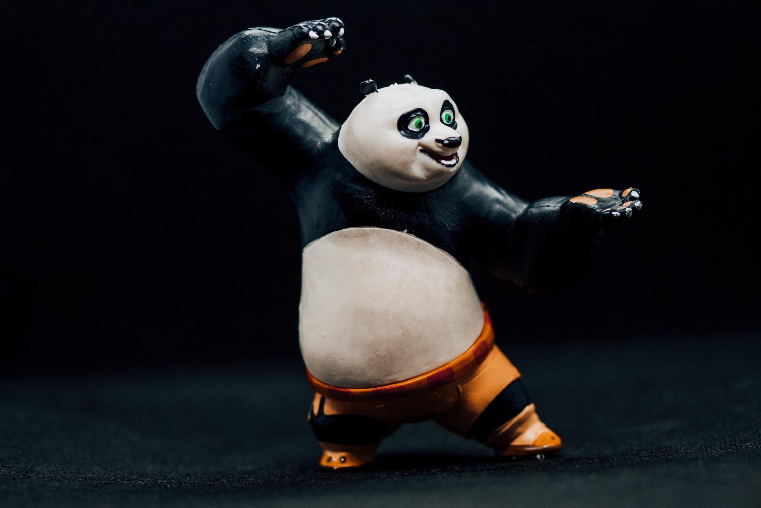 Kung Fu Panda doing the 'inner piece' move