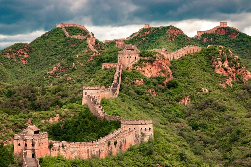 A birds-eye view of the Great Wall of China
