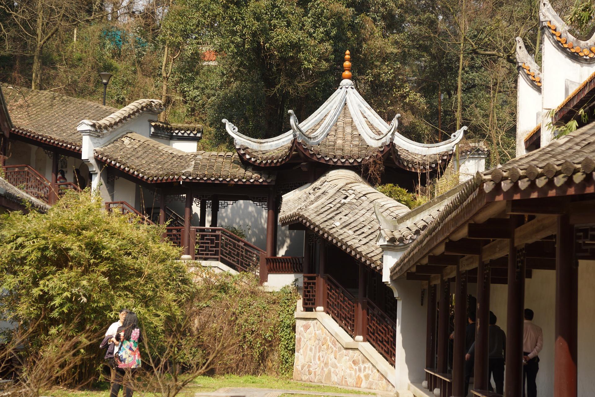An old Chinese building and tourist attraction