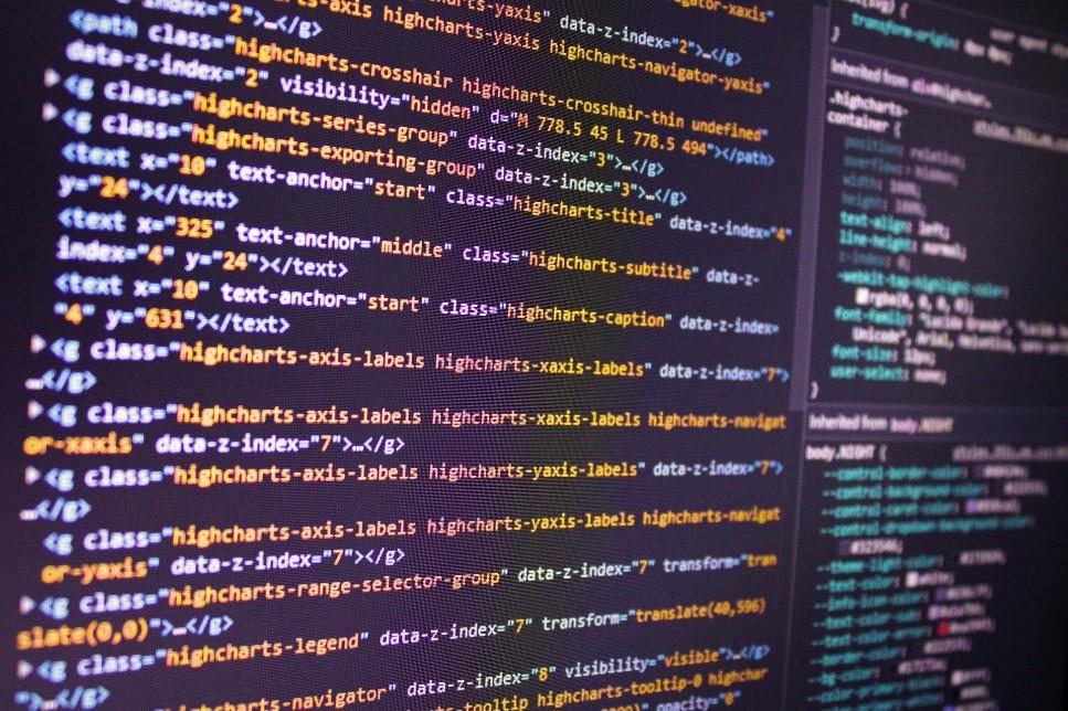 A screen with lines of code