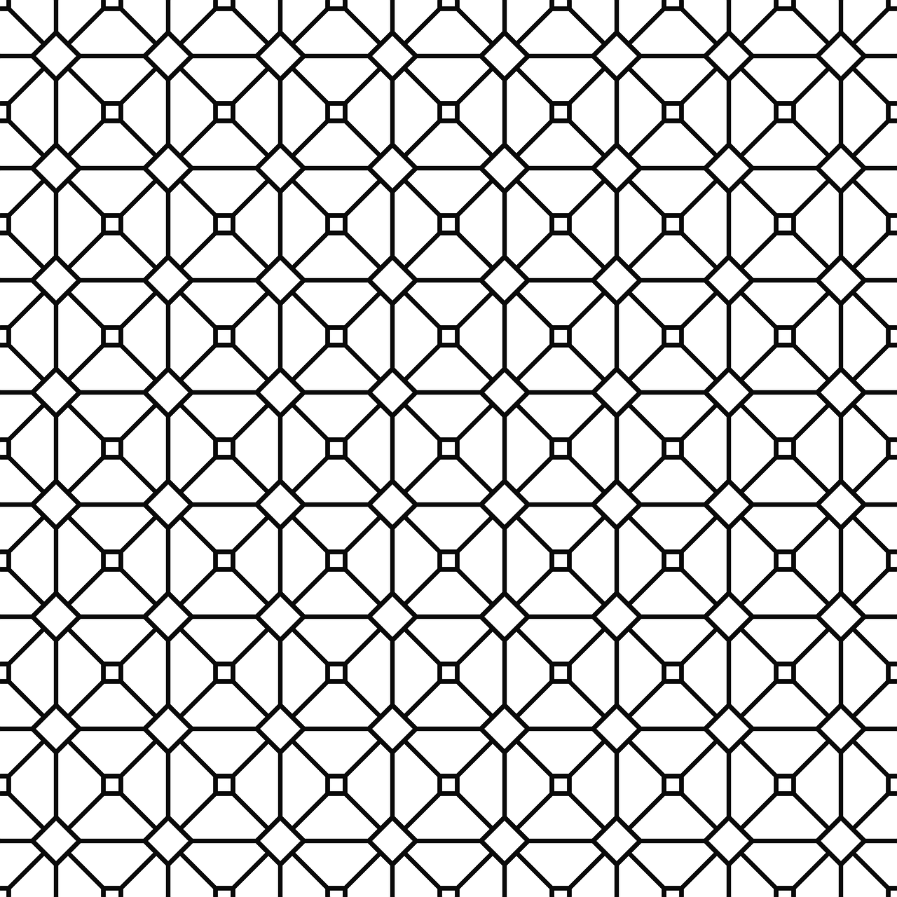 Various shapes and lines aligned together to create a pattern