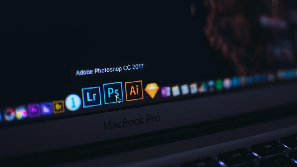 Computer screen of an illustrator before opening Adobe Photoshop