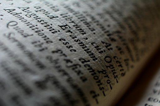 A book highlighting a Latin phrase