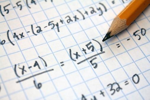 A worksheet with math problems on it
