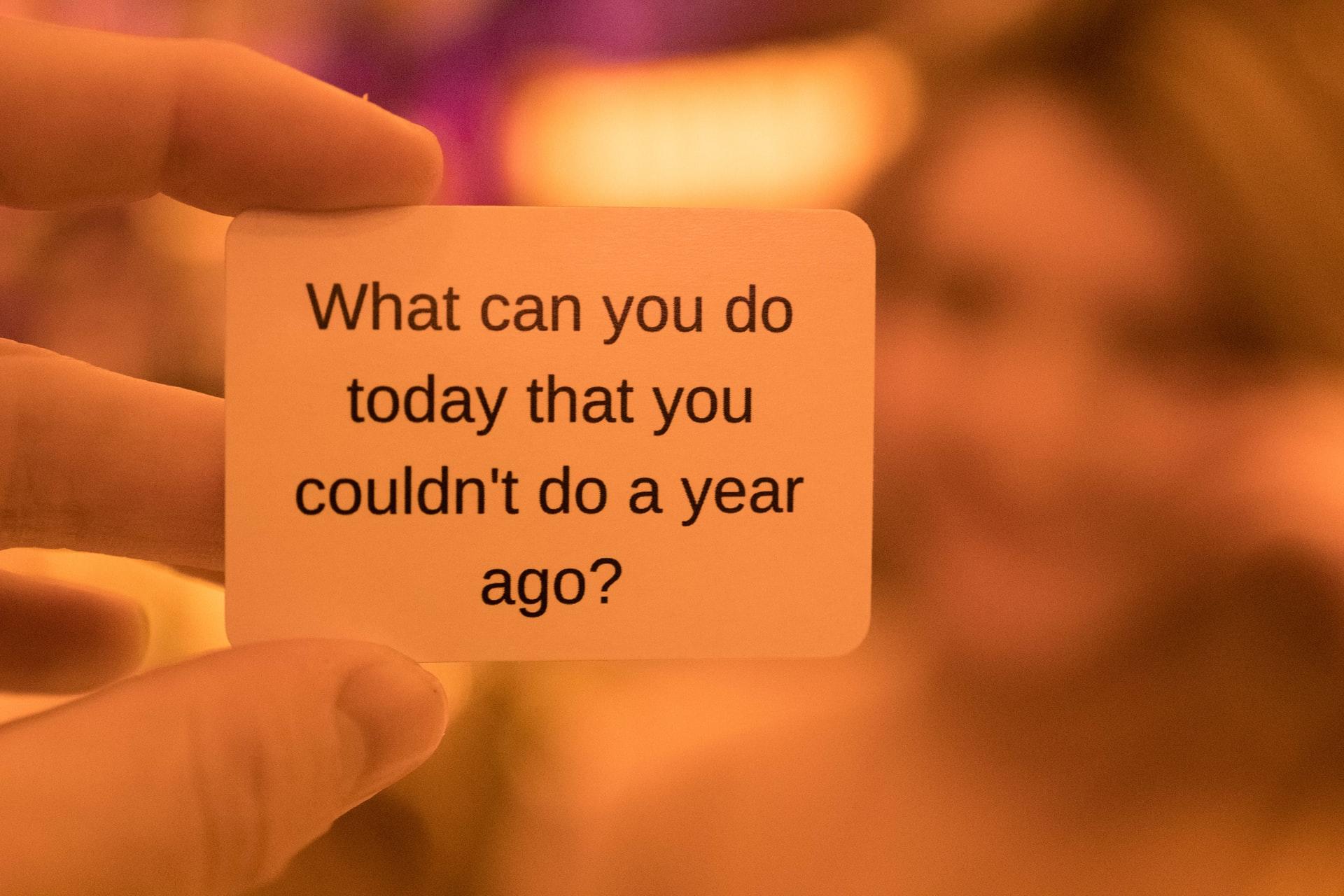 a card with motivational words