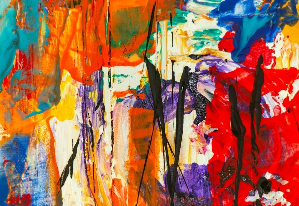 An abstract painting created during art class