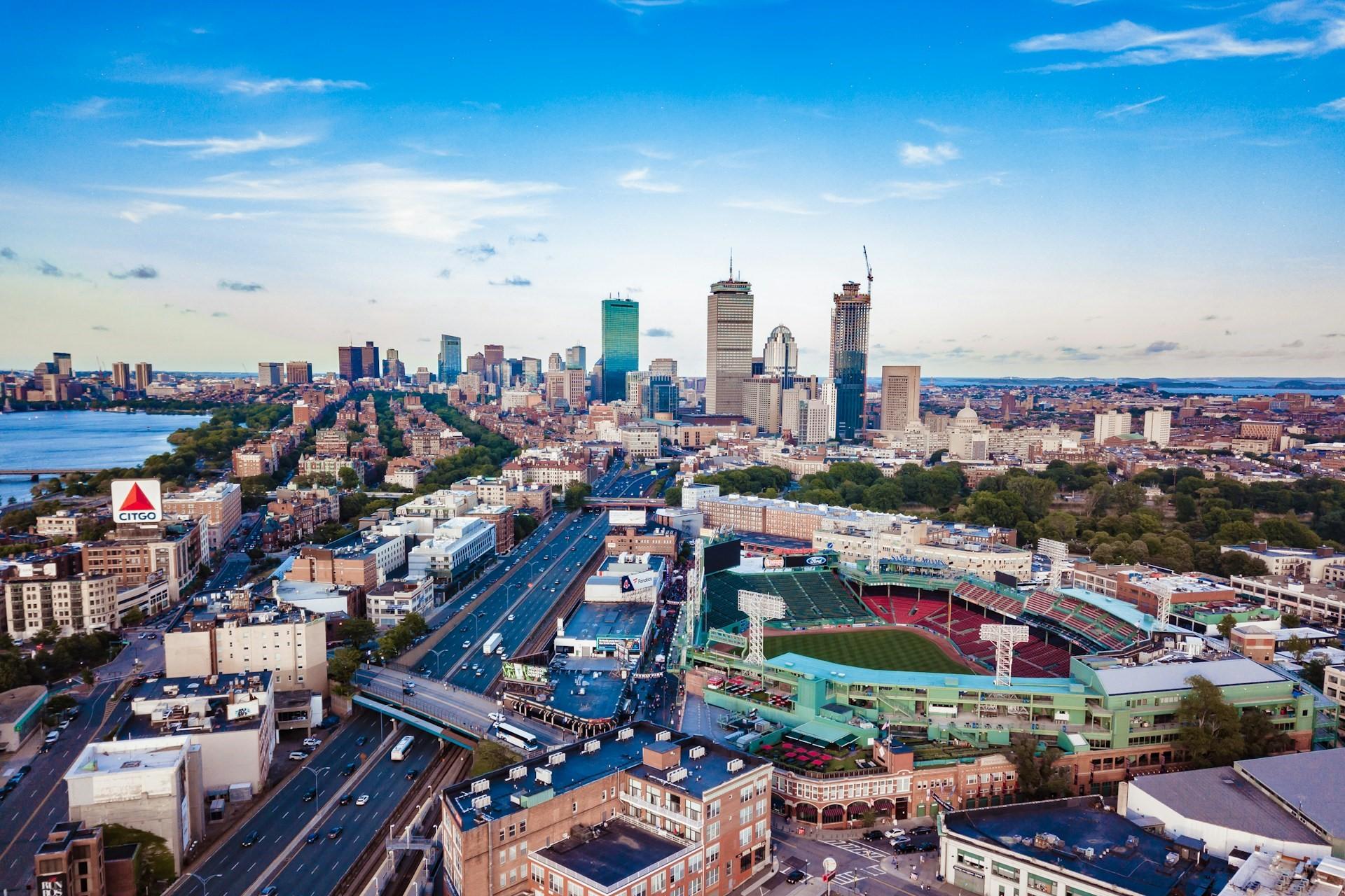 A view of the Boston skyline.