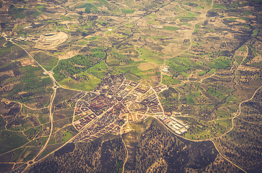 An aerial view of a landscape
