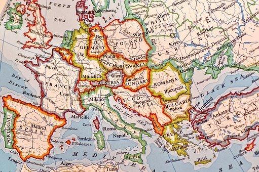A colorful world map