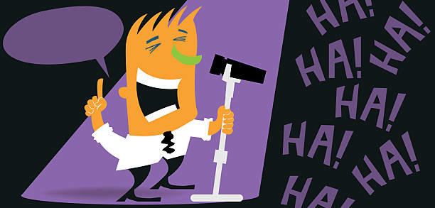 A cartoon standup performance