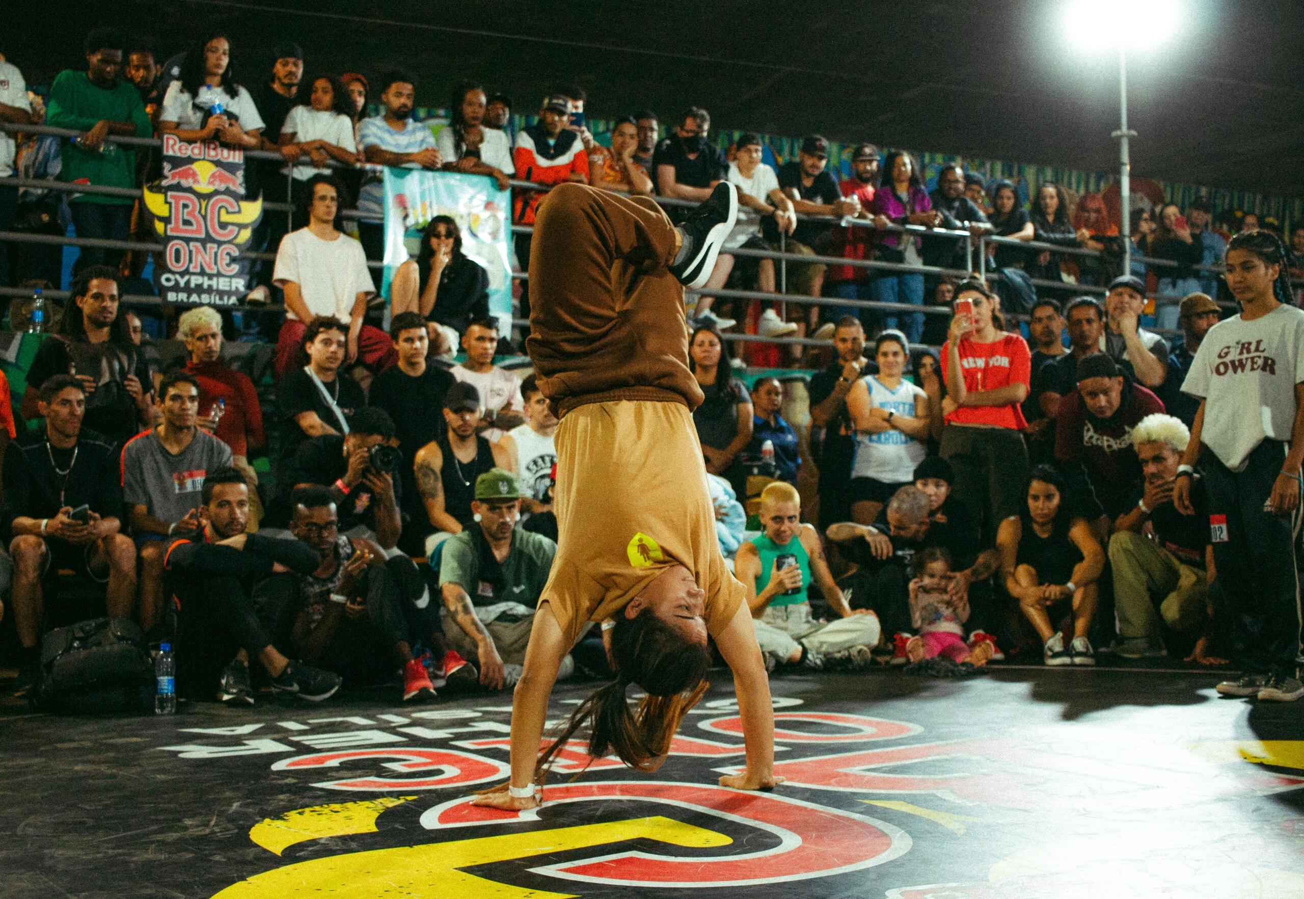 Dancer at a breakdance competition
