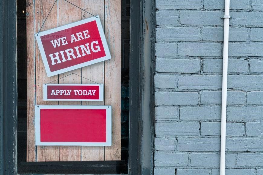 A job display for hiring