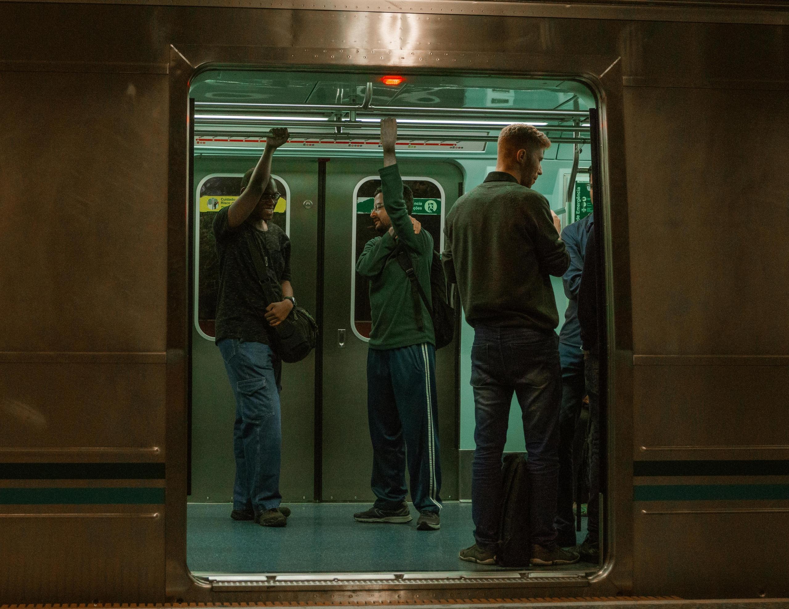 Approaching the Upper East Side, these people chose to ride a train to save money.