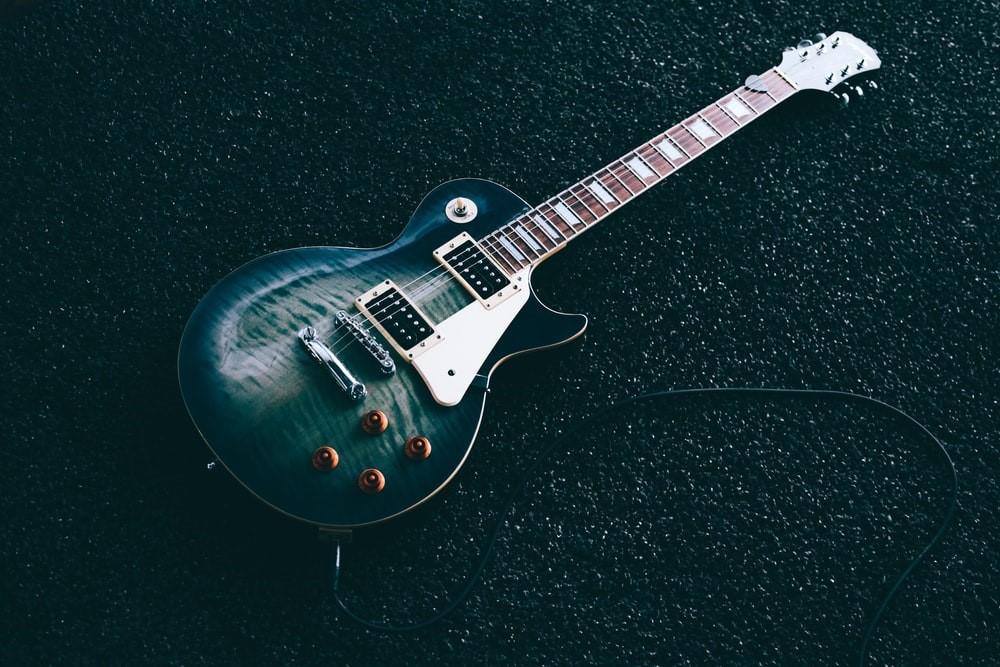 A black whiskered rock guitar