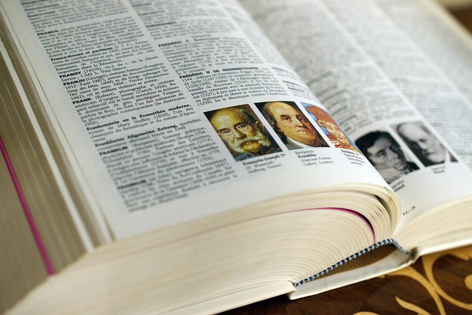 A French book lies open