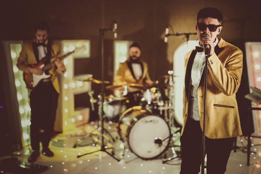 A live performance by 24K Motown and Soul Band for a music video