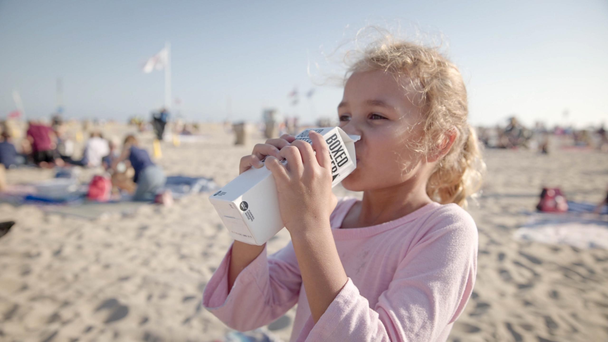 Drinking water during the summer