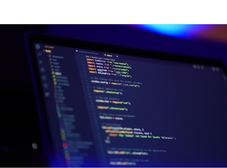 A computer screen with some c programming coding on the laptop screen