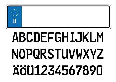 26 German alphabets and ten numbers are similarly written in English except for the three amulets, i.e., Ä, Ö, Ü.