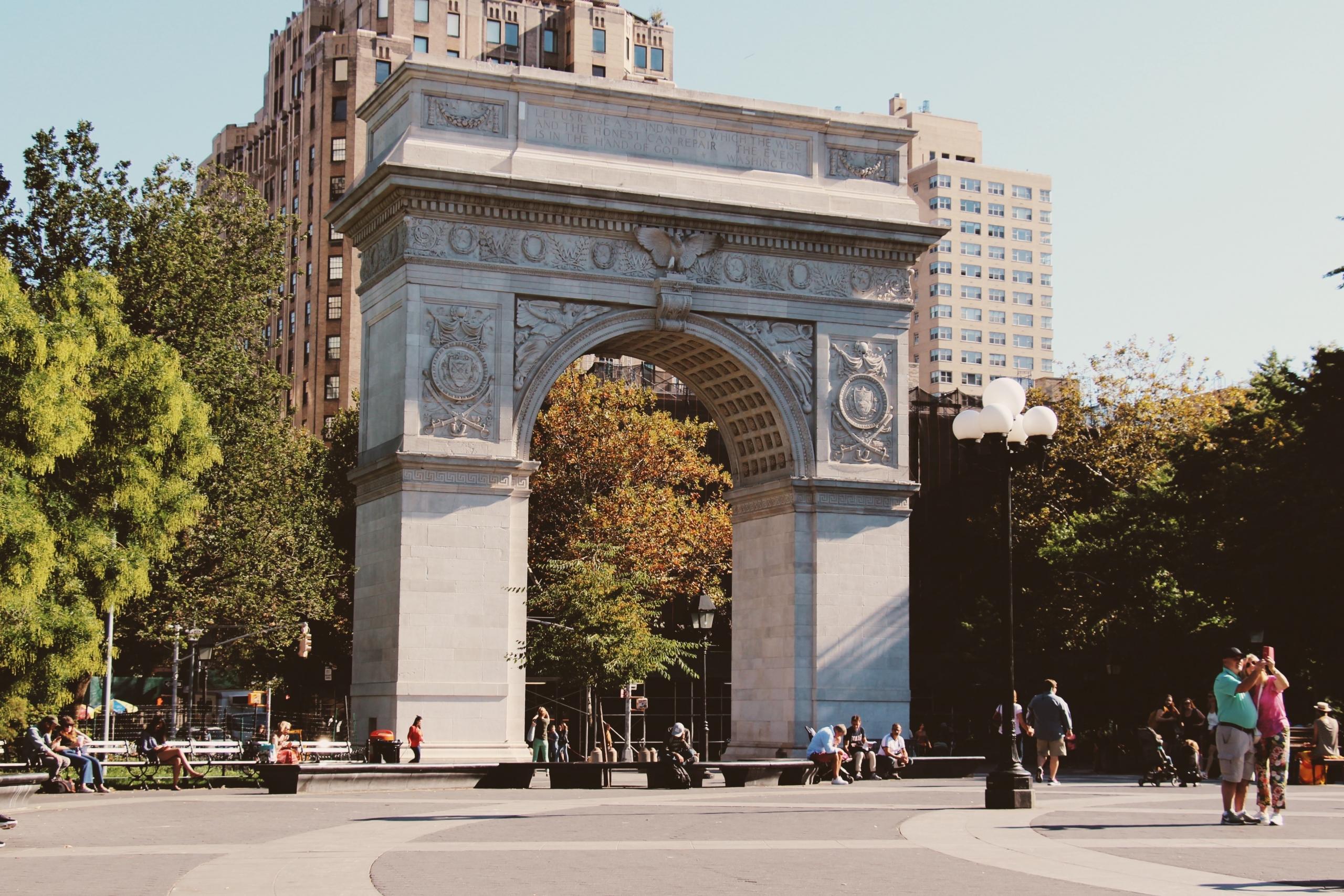 Washington Square Arch in Greenwich Village