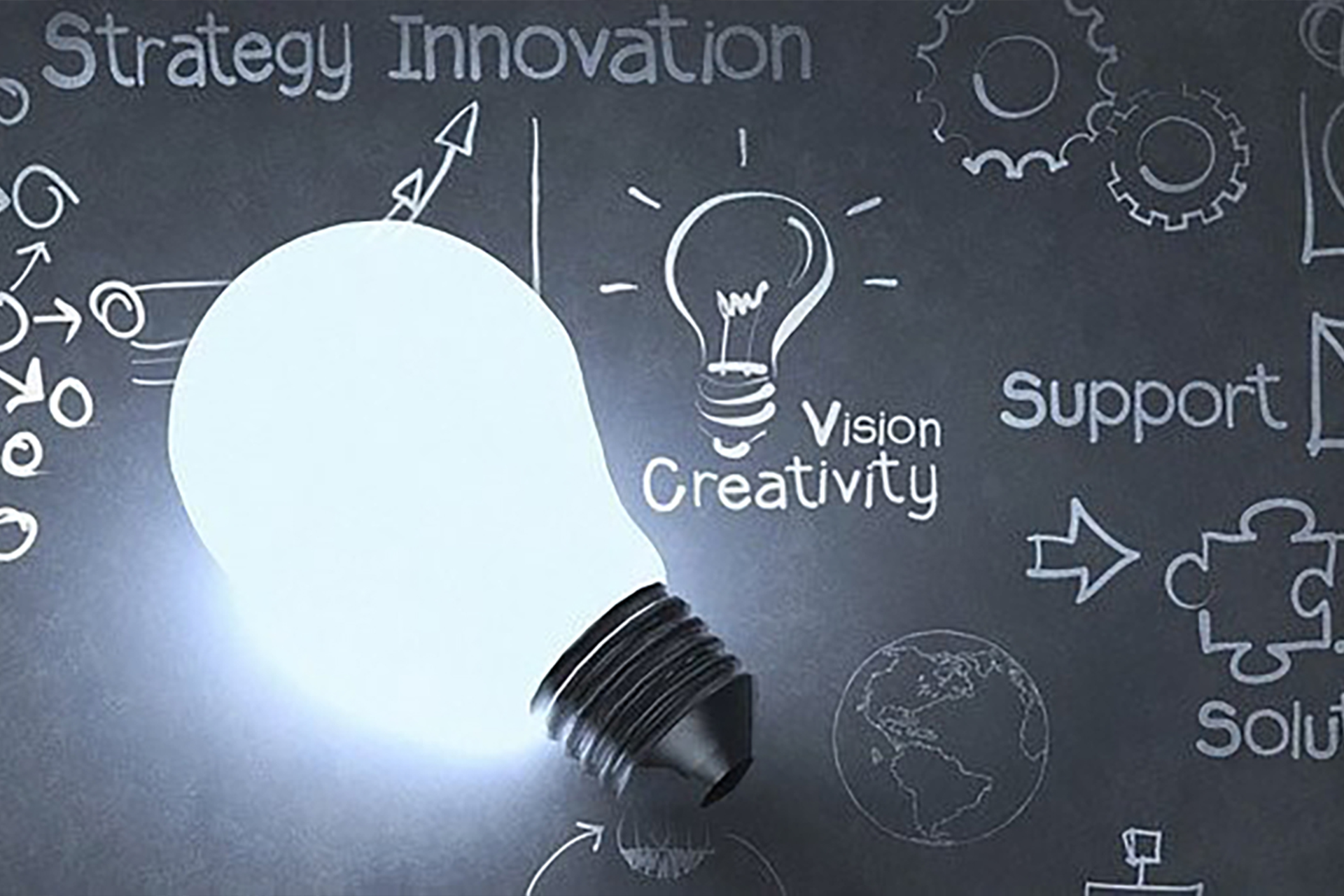 A blackboard shows strategic analysis during a game theory practice