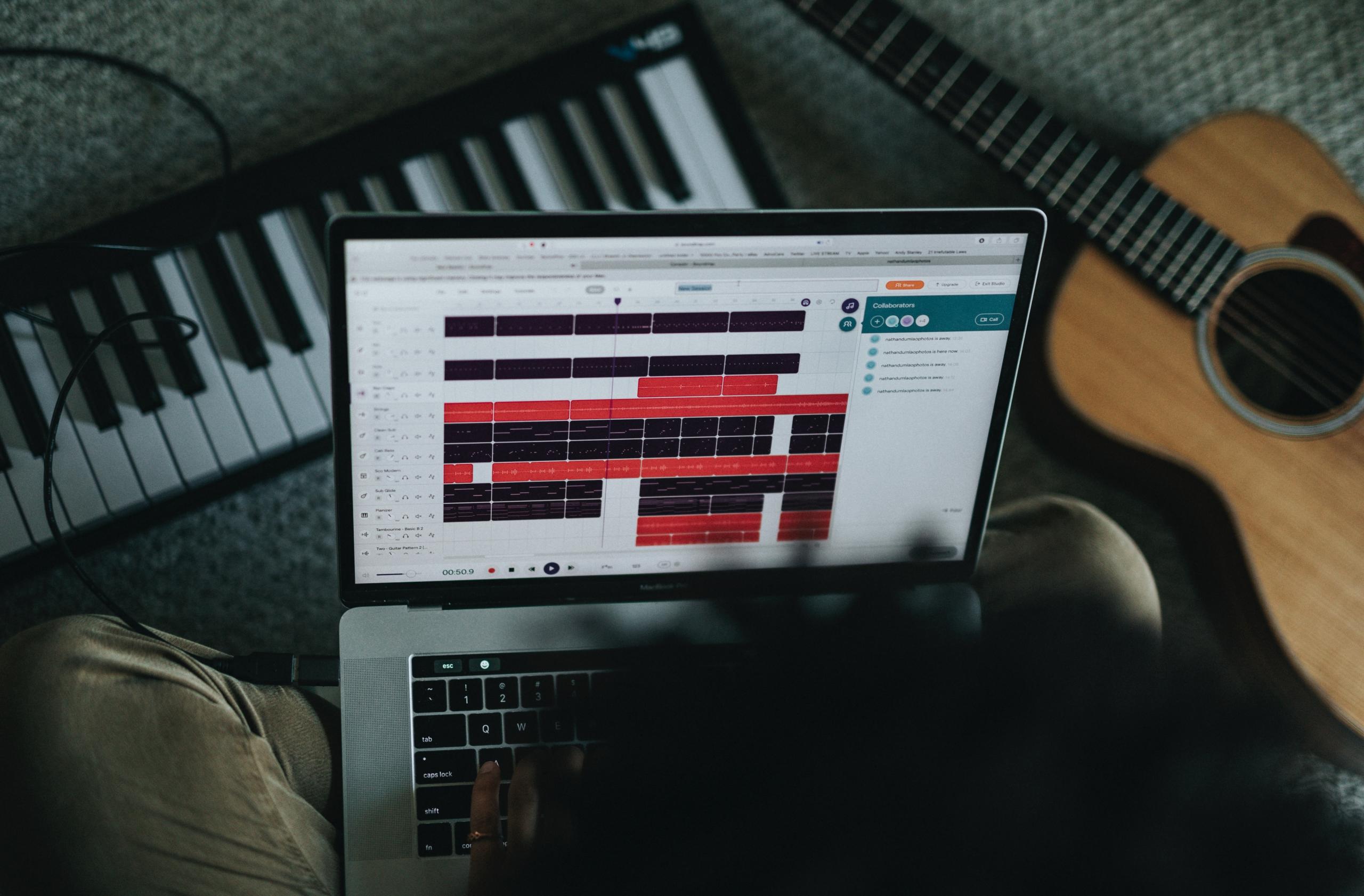 A student learning gospel music online
