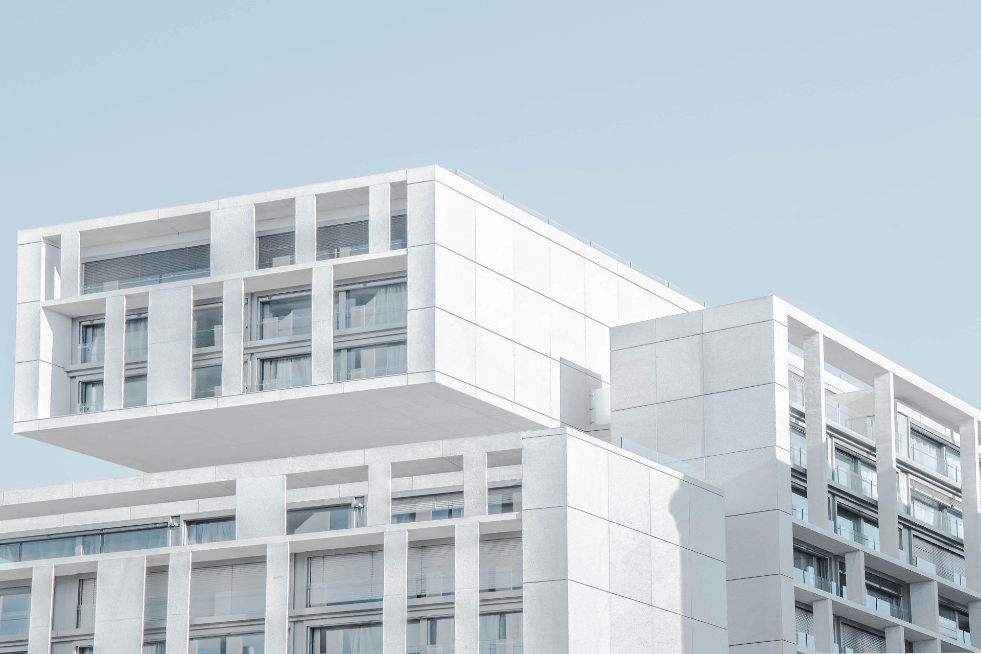 A rough 3D model of a building's layout