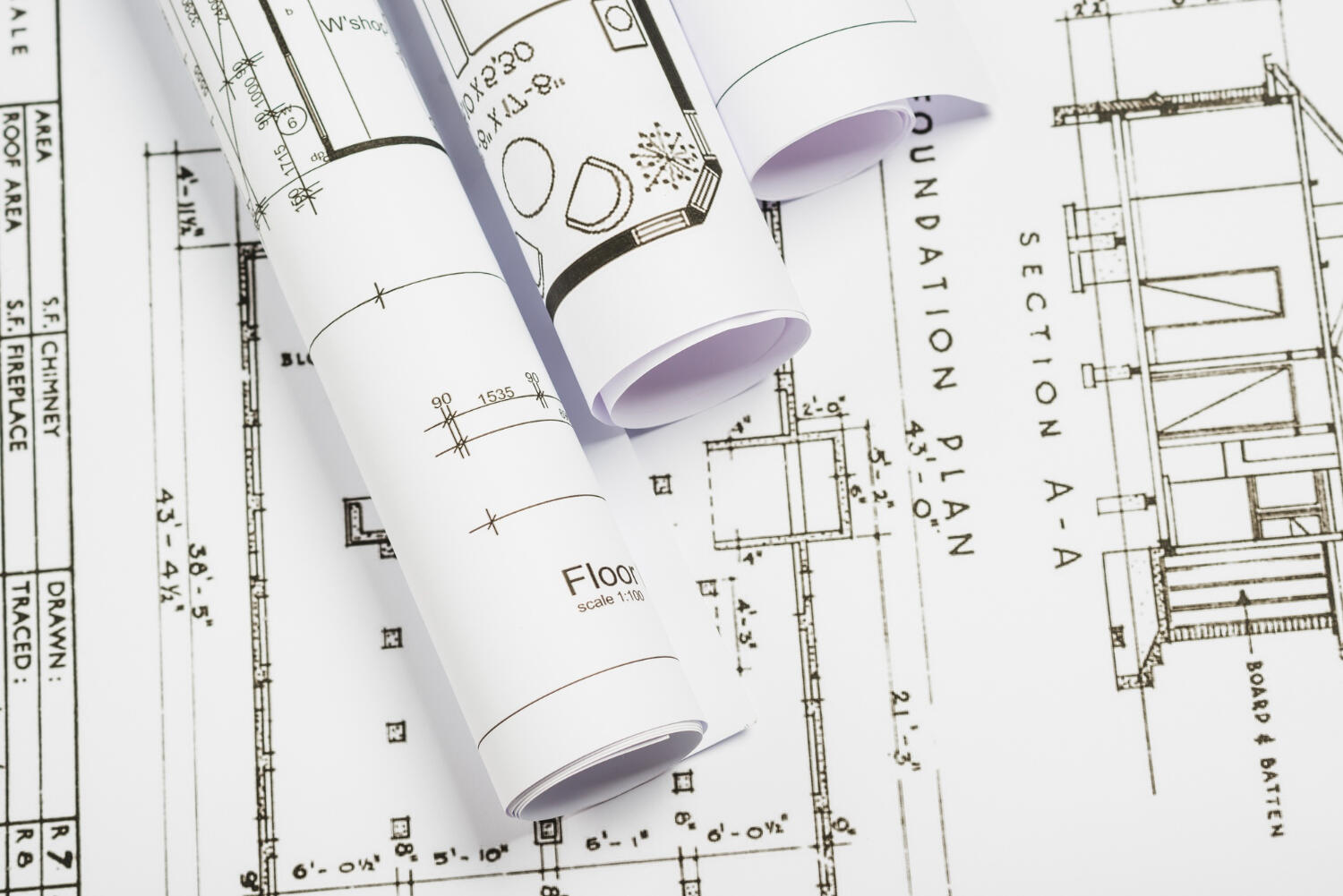 printed drawings from AutoCAD's 2D design program