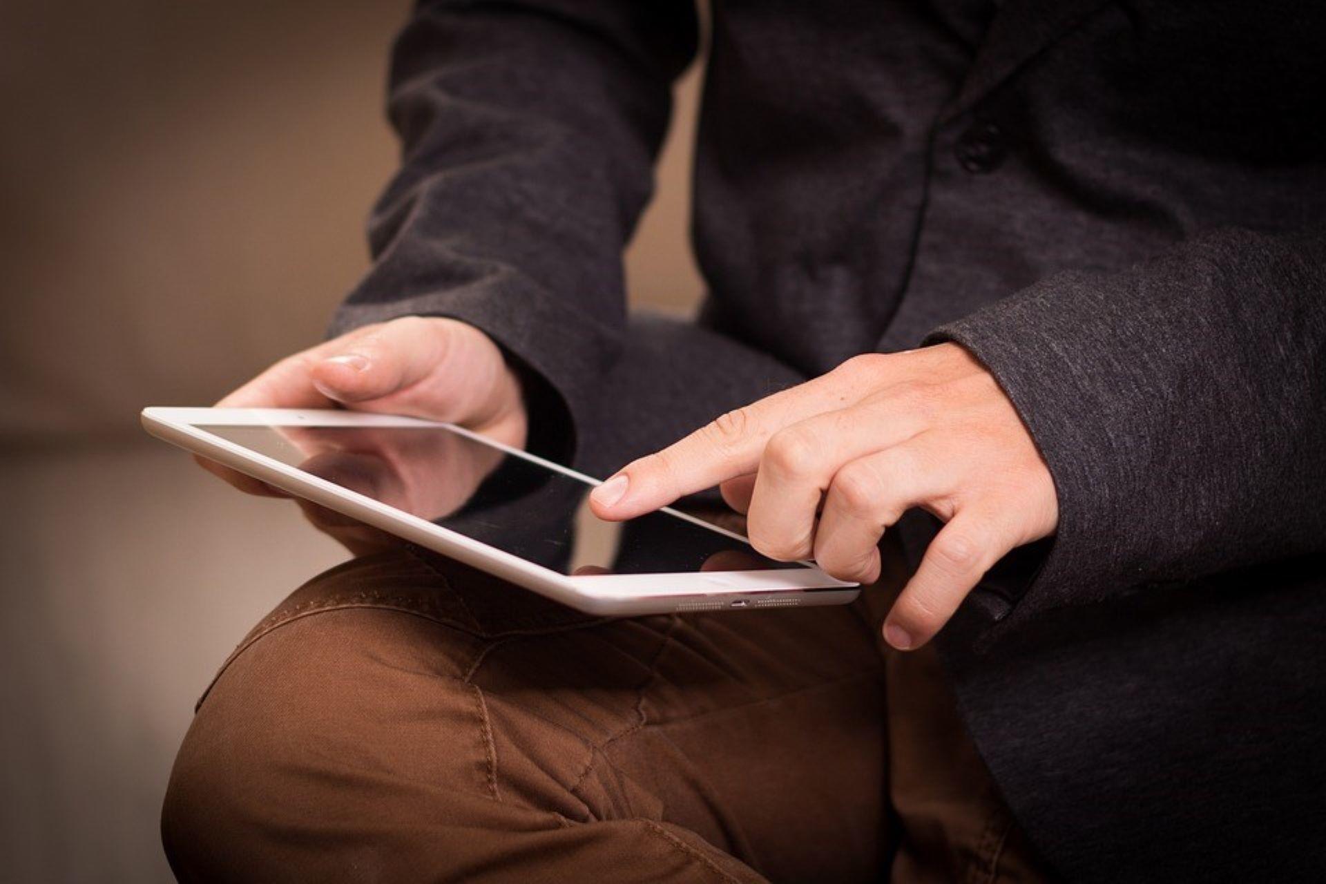 Data scientist using a tablet