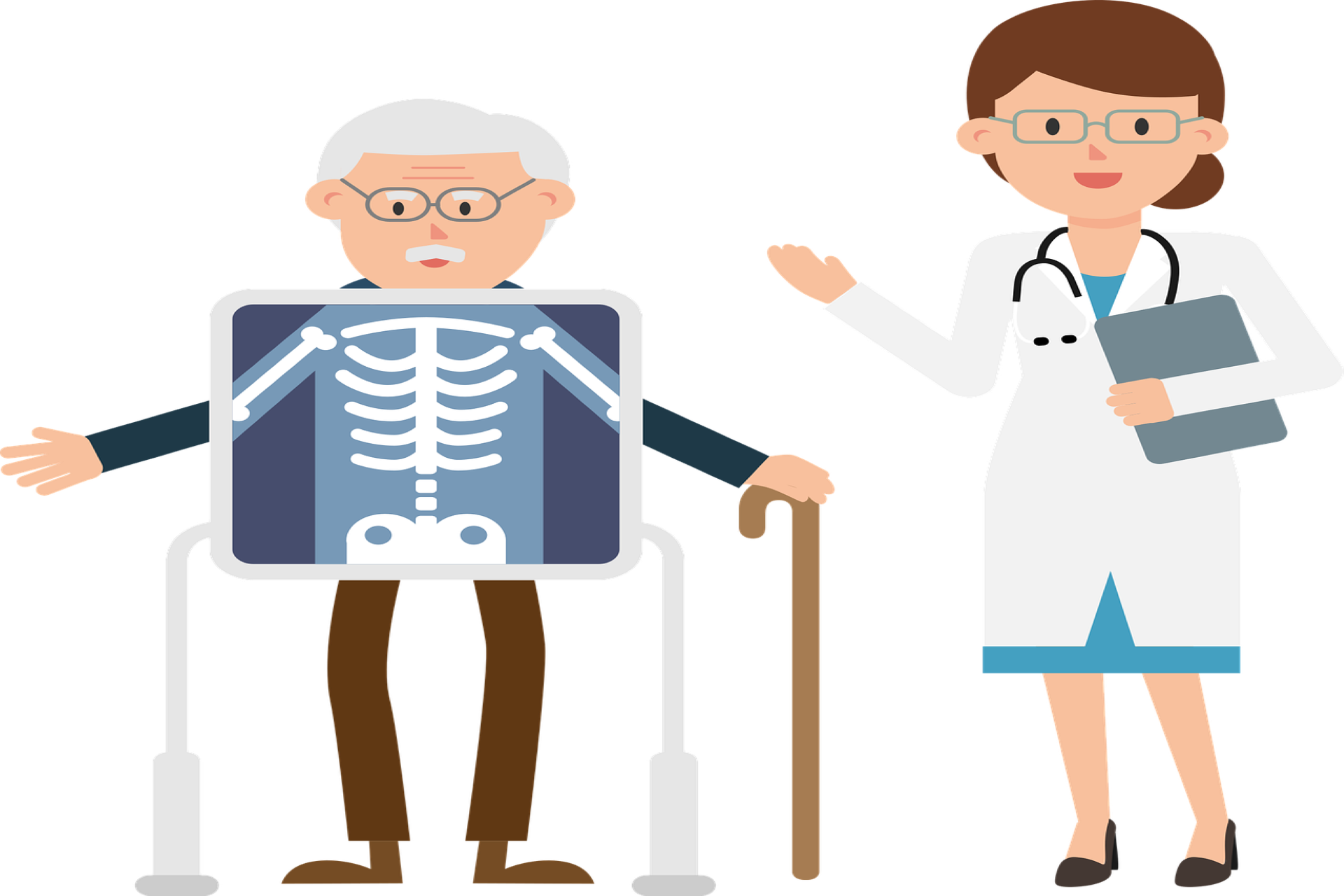 A medical physicist conducting an x-ray
