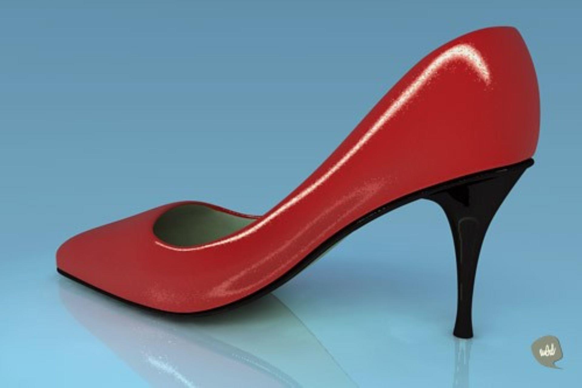 A 3D model of a shoe
