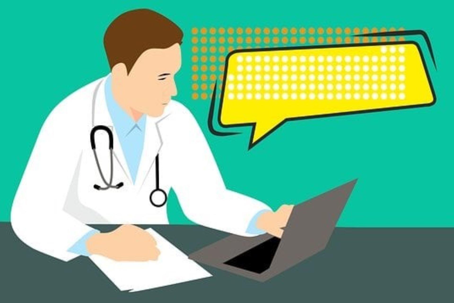 A pharmacy student taking online lessons