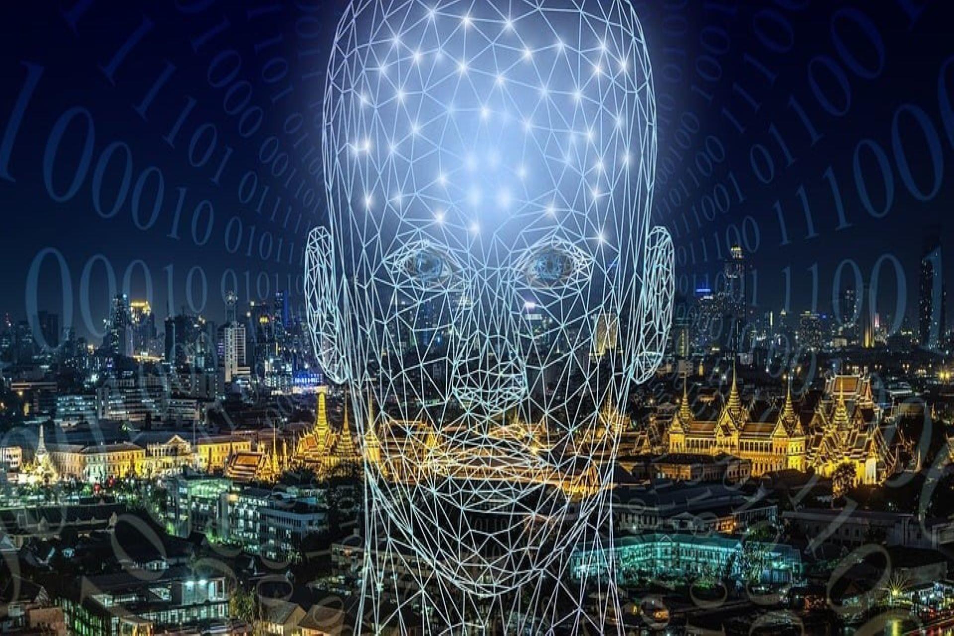 Binary codes along with a robotic face