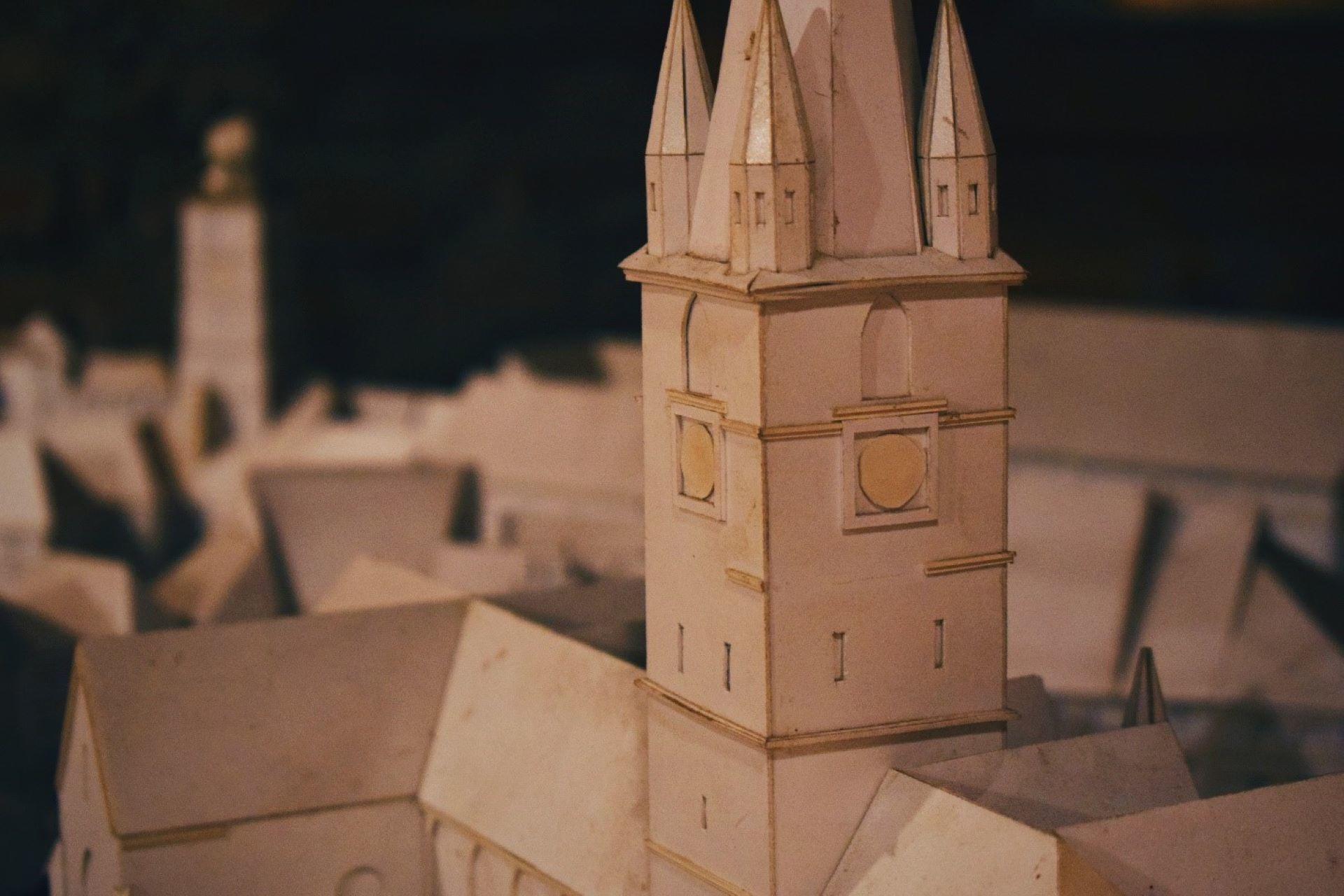 An old wooden model
