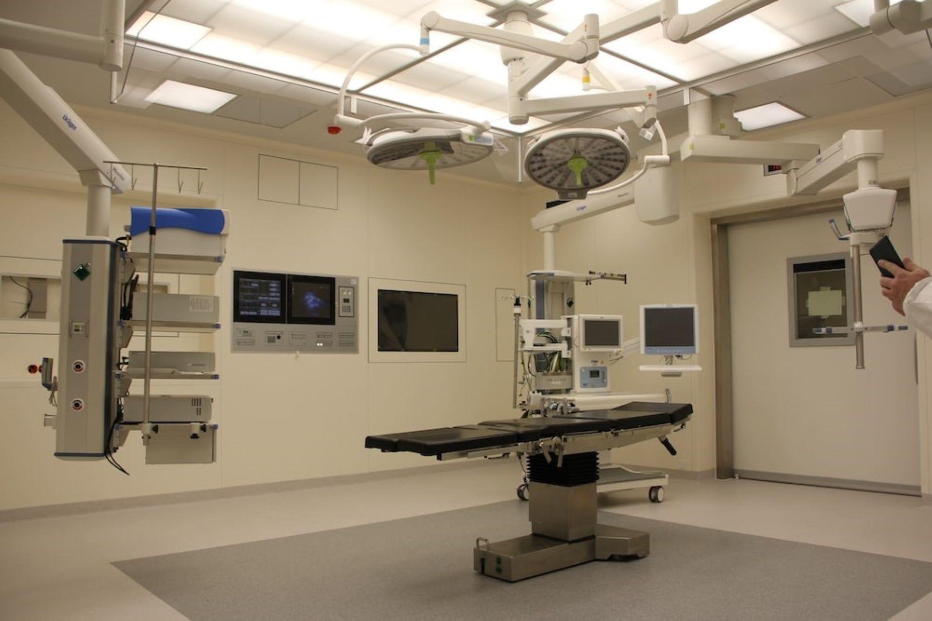 An X-ray machine in a room