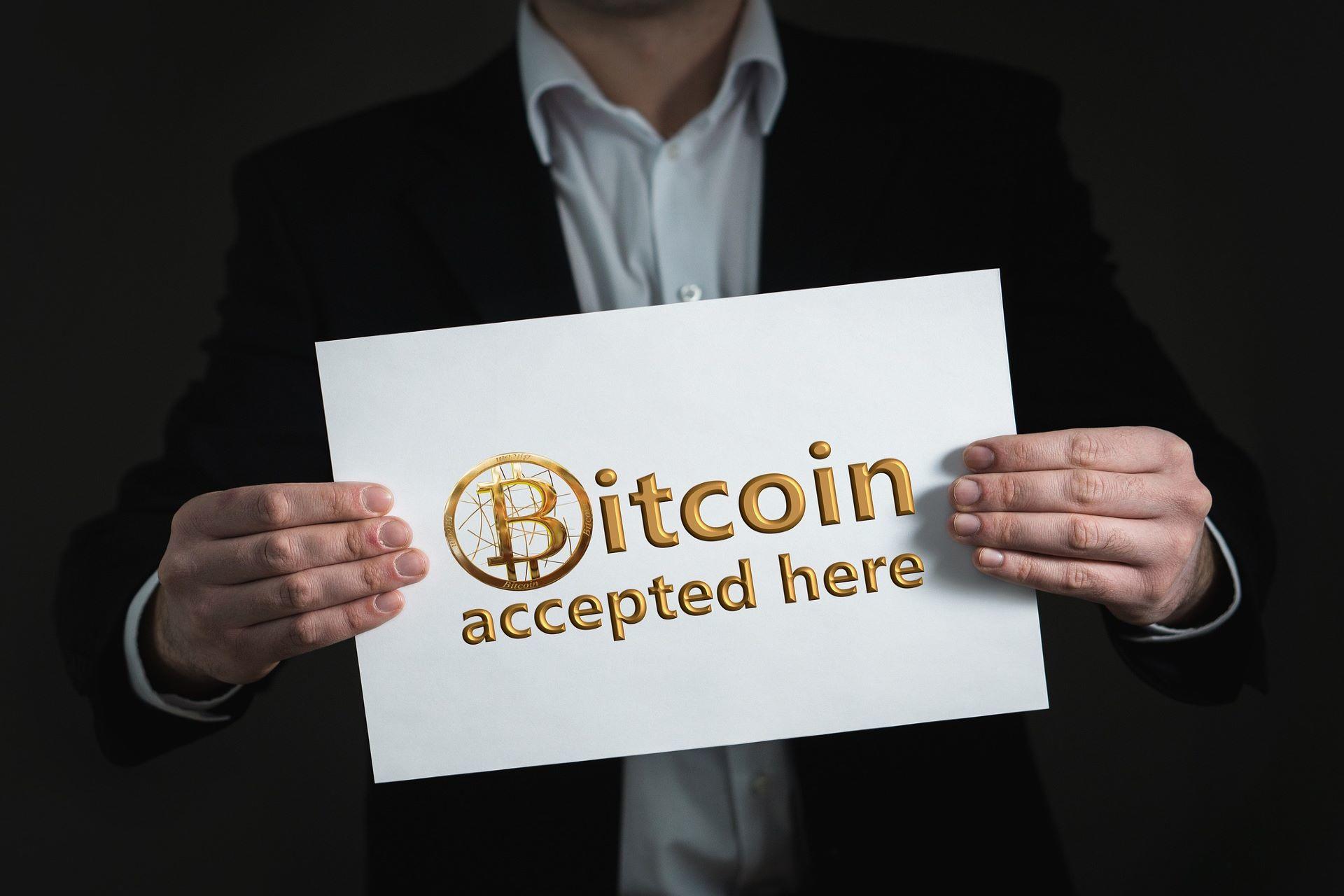 A sign opening permissions for bitcoin payment