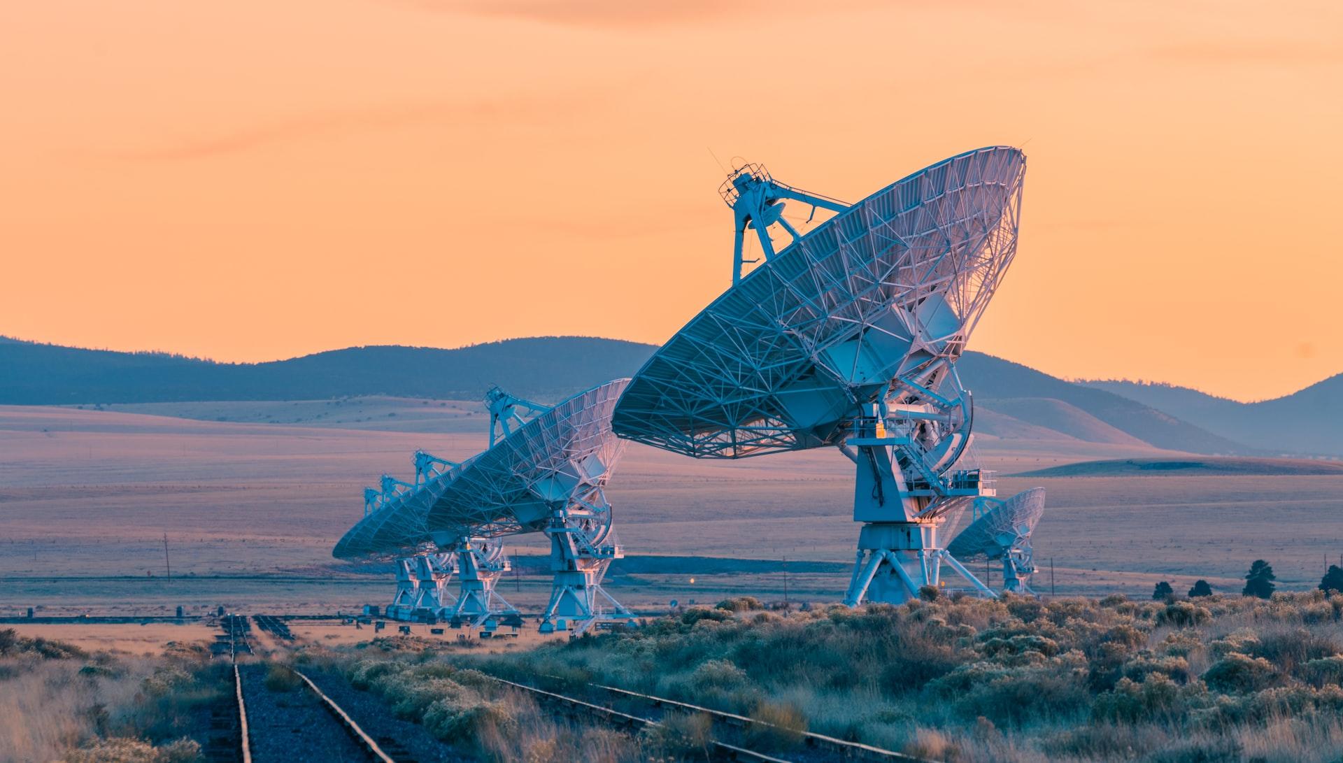 A large satellite array in the desert