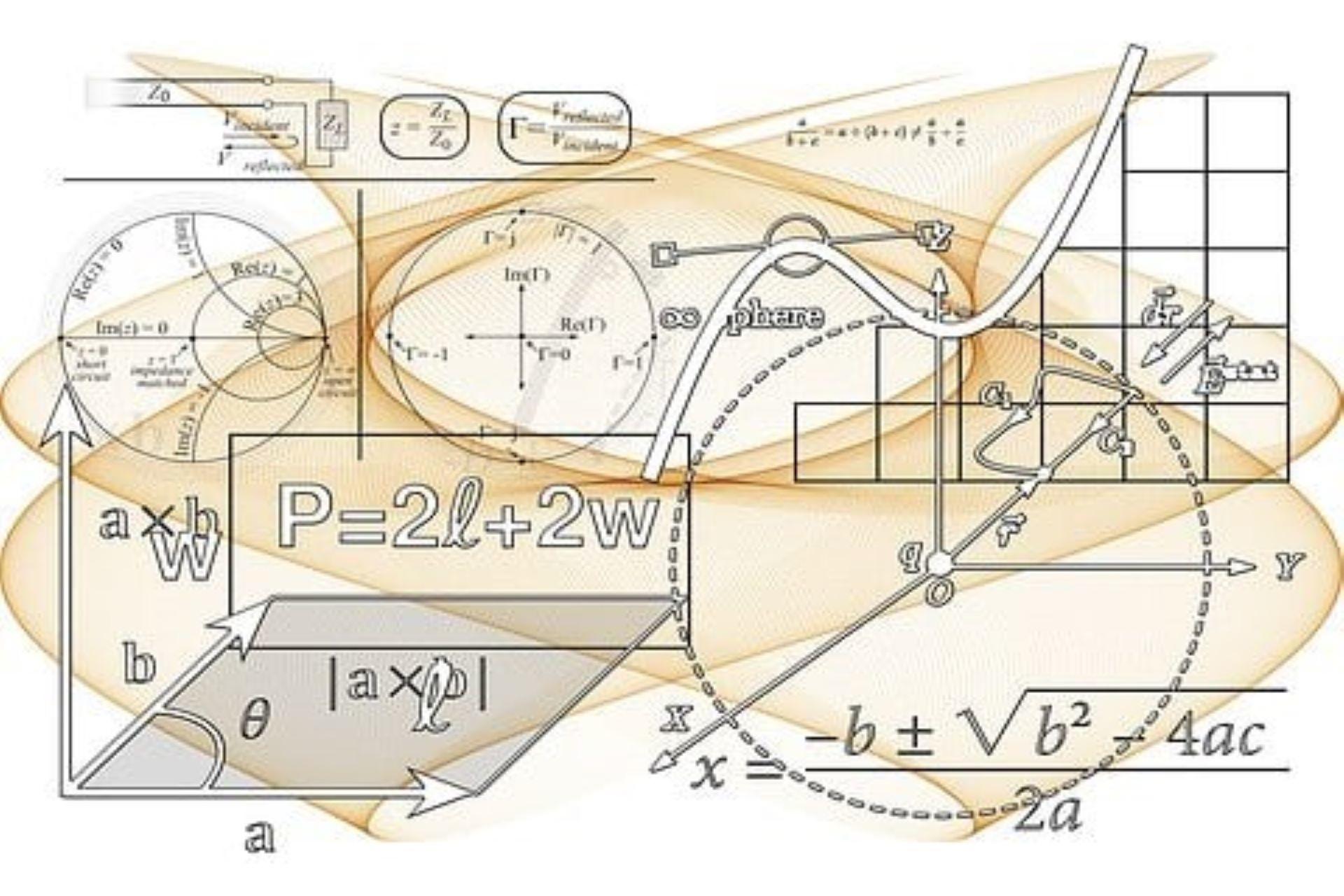 Various mathematical calculations and models.