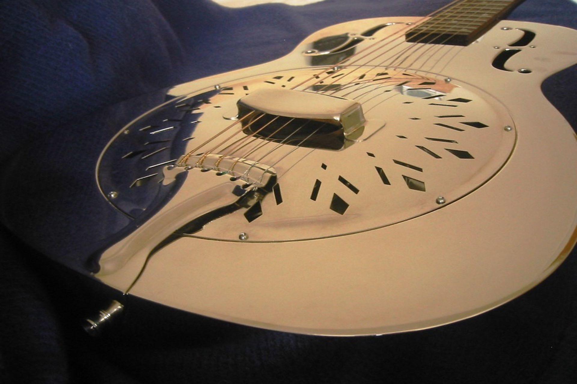 A resonator guitar