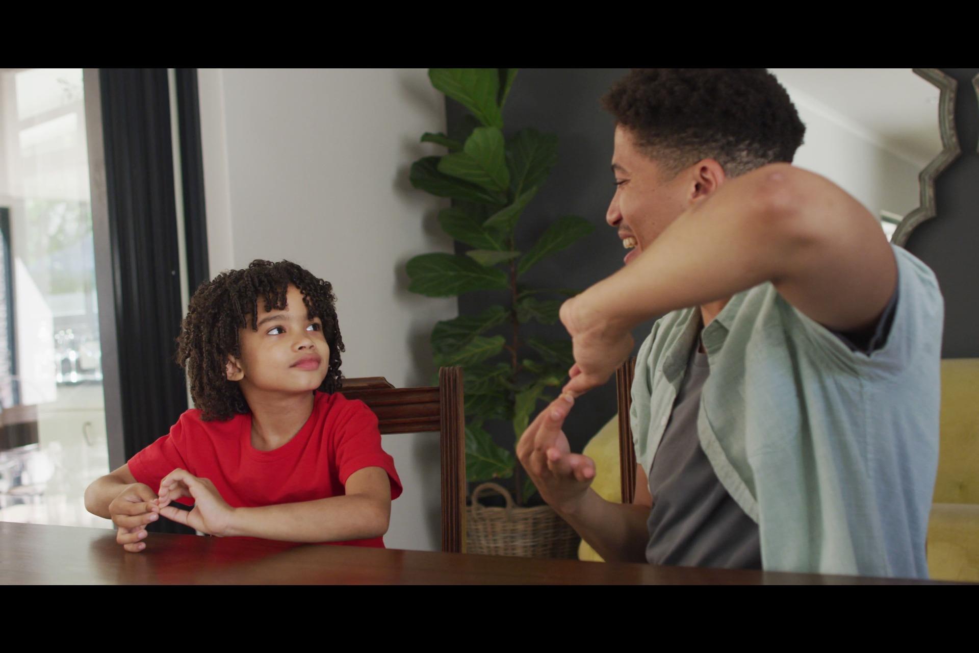 A sign language tutor teaching sign language