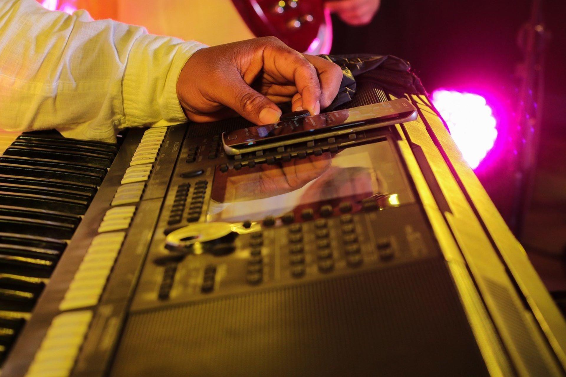 A music producer working on tunes.