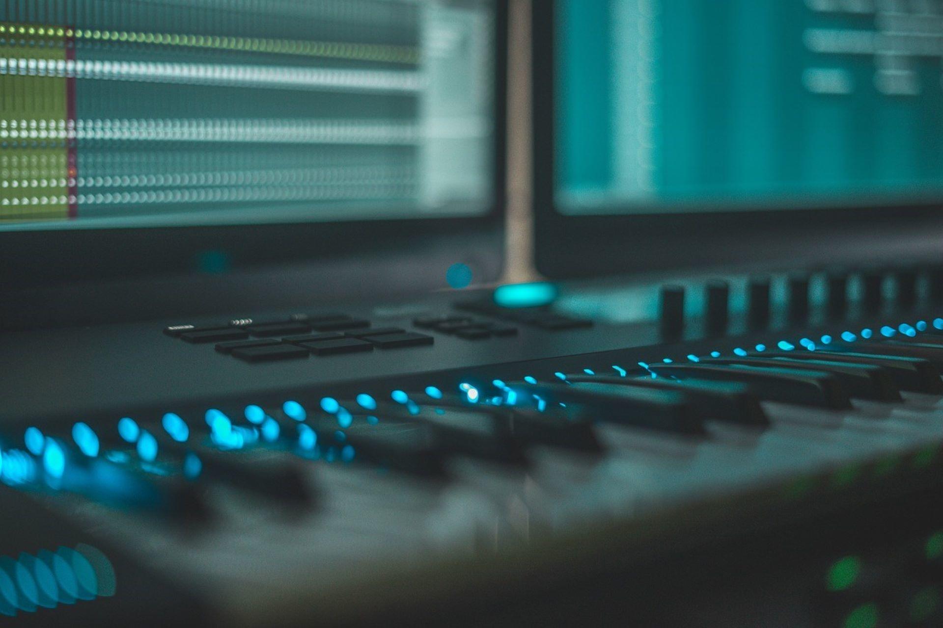 A music production studio.