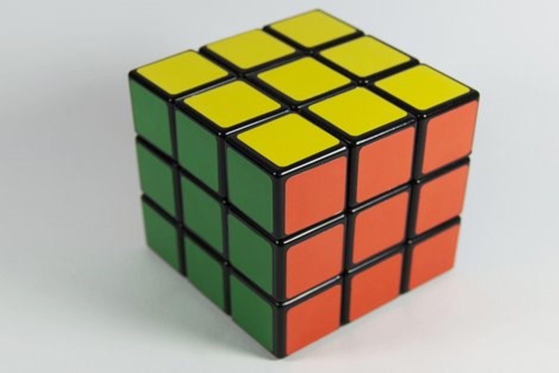 A solved cube.