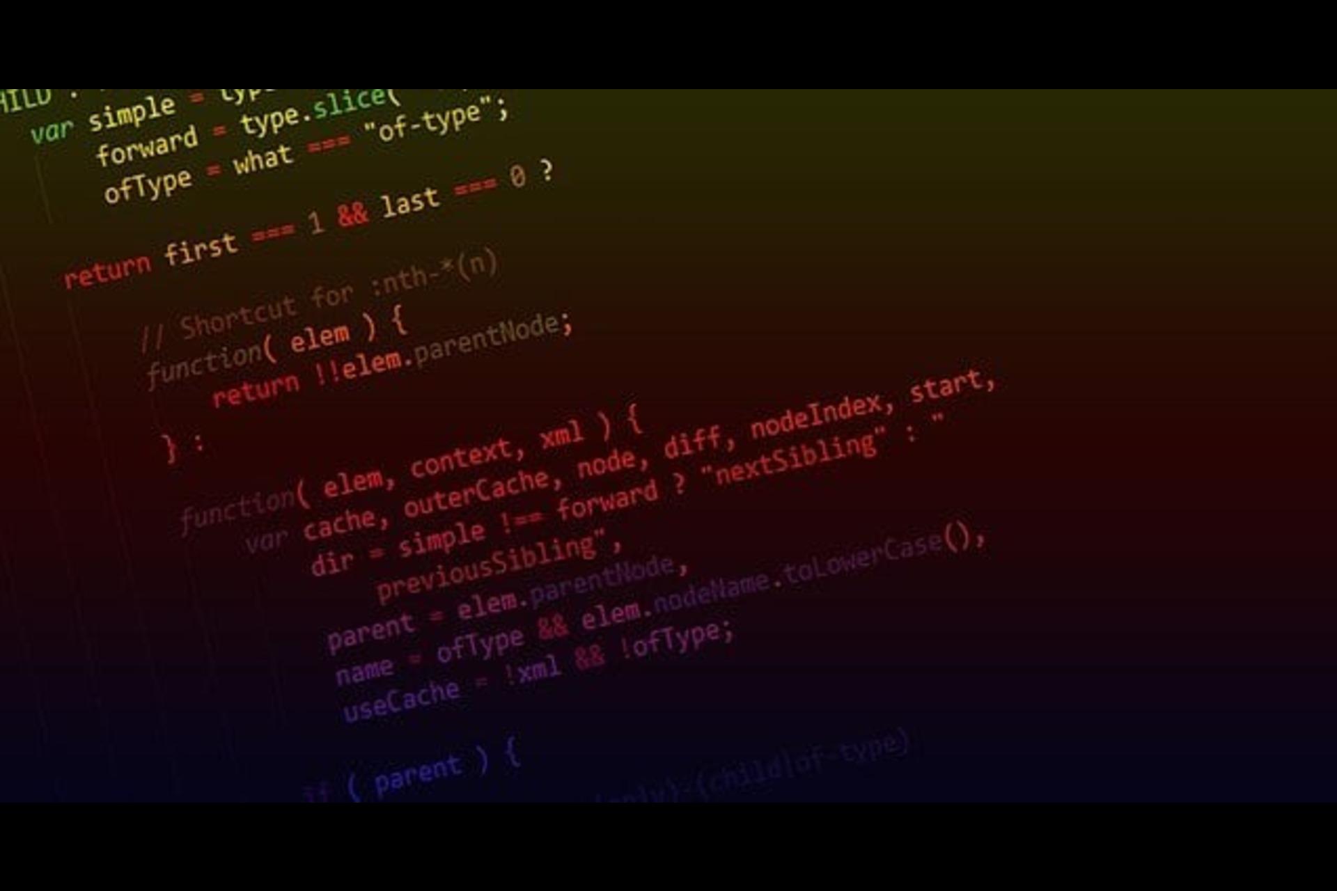 A display of programming codes.
