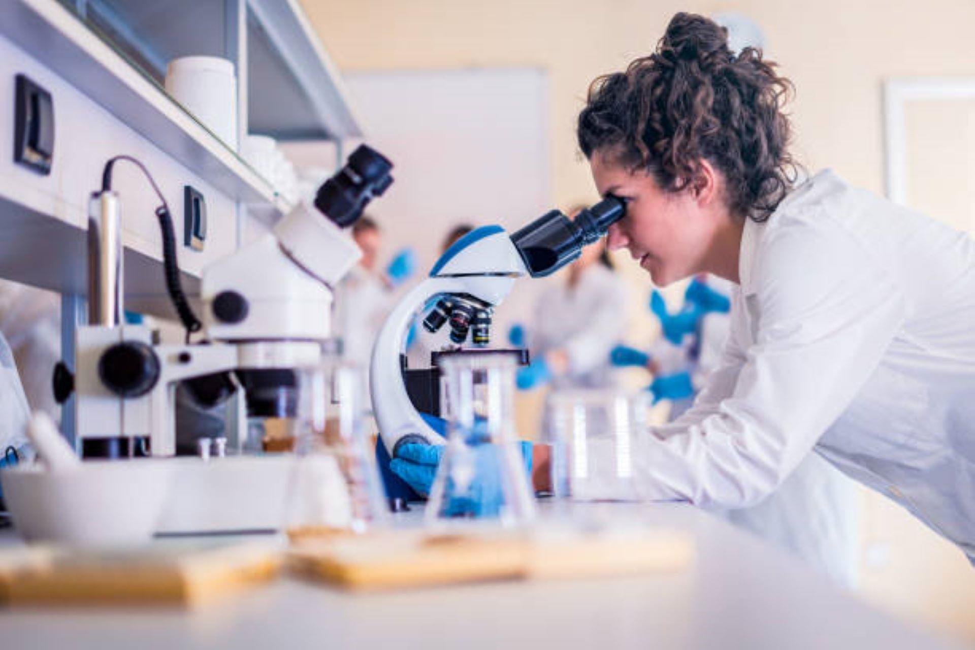 A scientist working in a laboratory