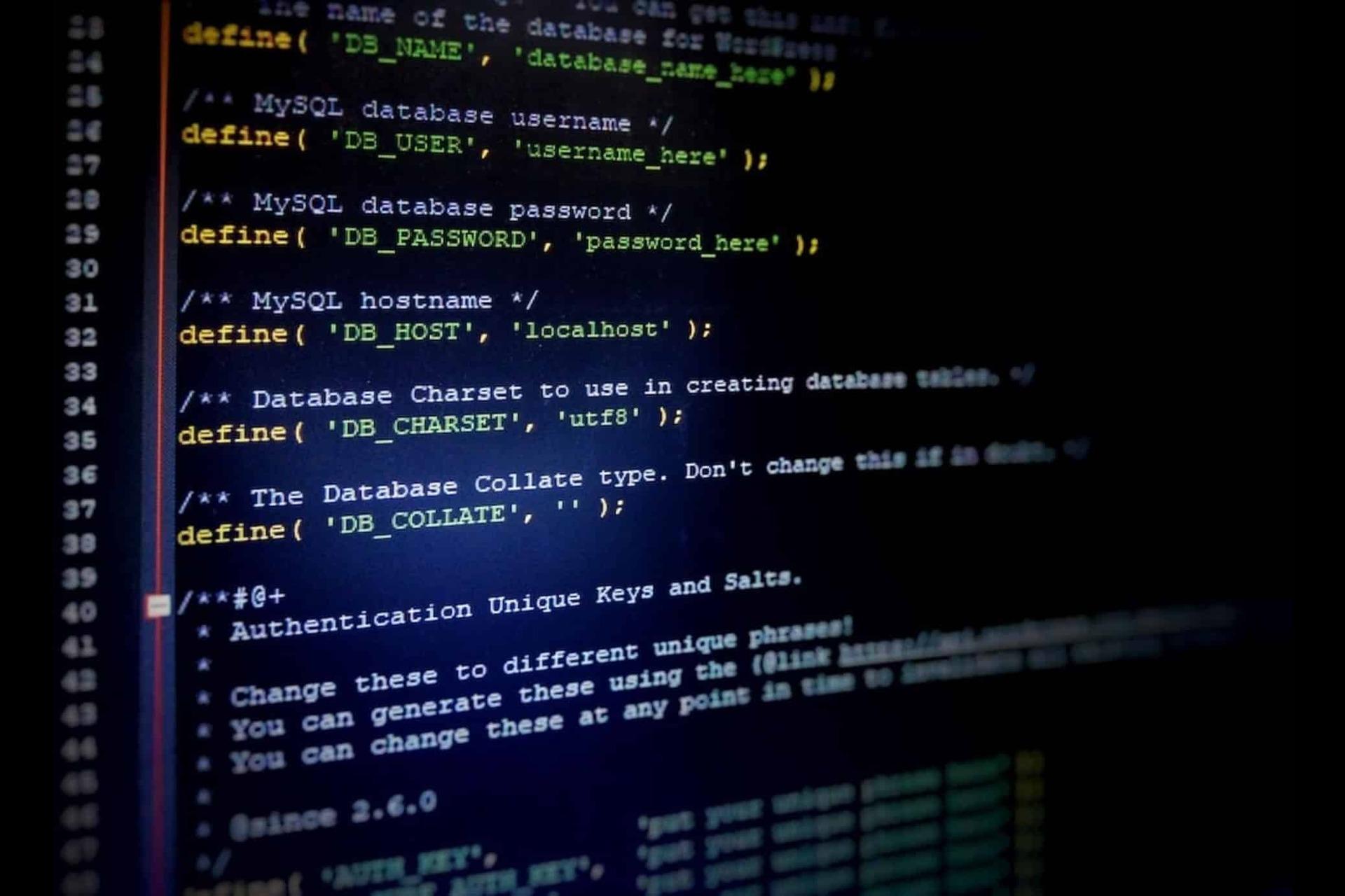 A screen showing cloud computing codes.