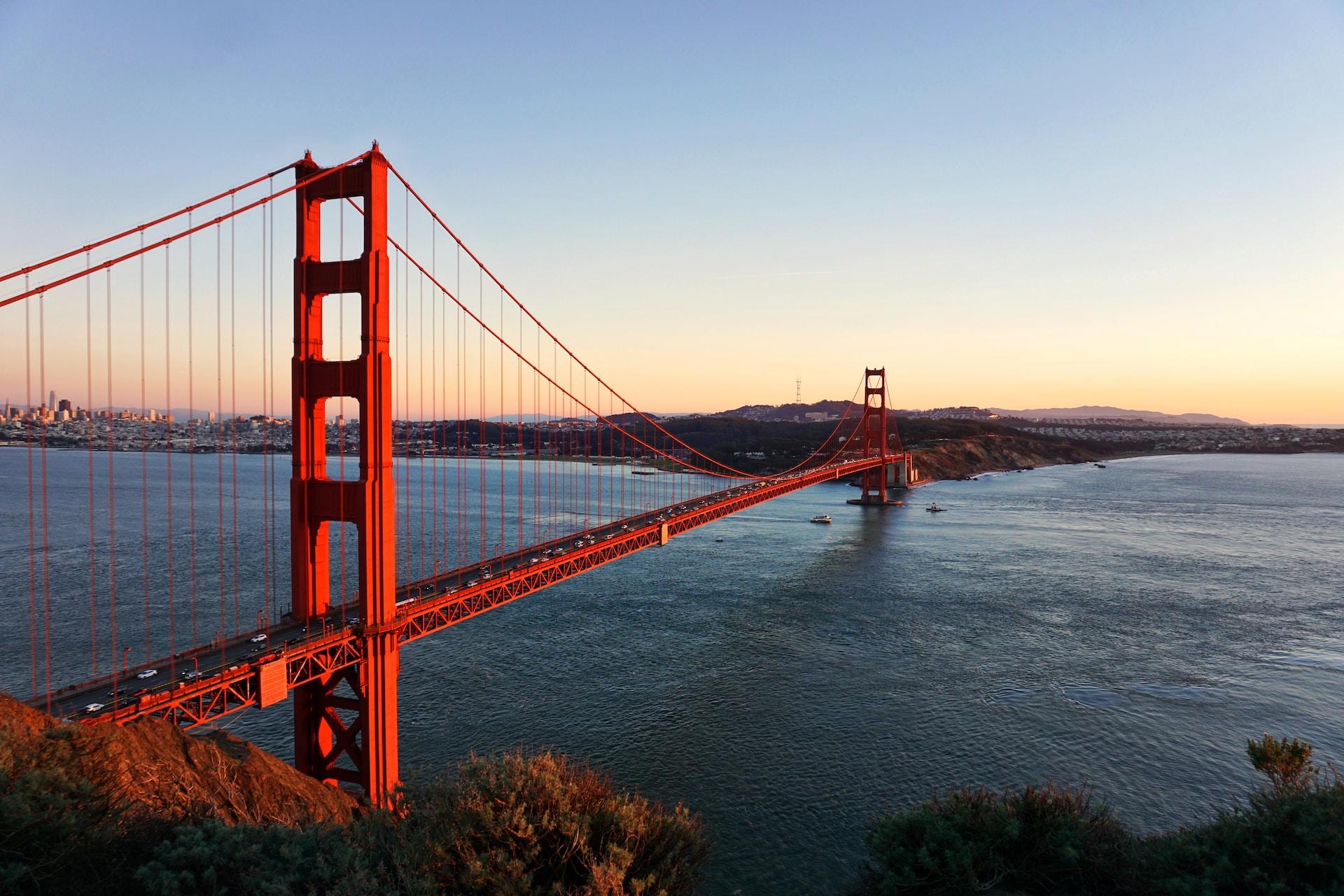 The Golden Gate Bridge in San Francisco, California.