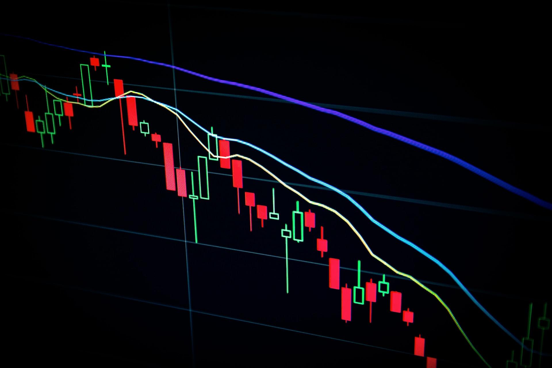 A graph representing stocks.